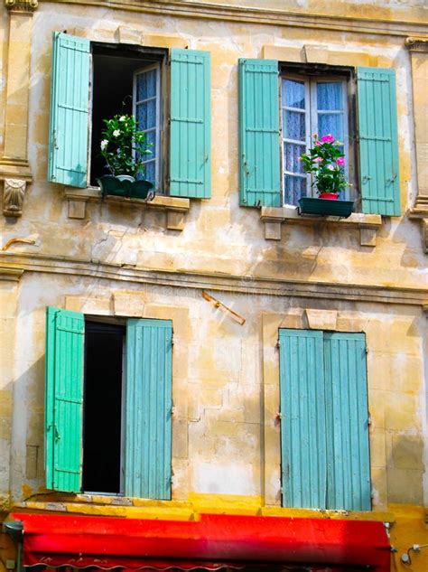 Blue Shuttered Windows Stock Photo Image Of Europe Disrepair 93755168