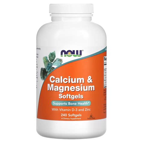 Кальций магний цинк с витамином D3 NOW Foods Calcium & Magnesium With D ...