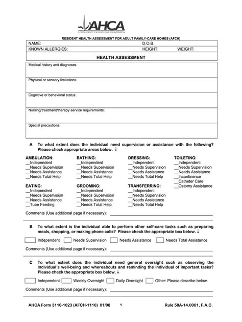 Ahca Form Health Printable Fill Online Printable Fillable Blank