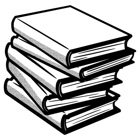 Book Black and White Clip art - stacked books png download - 2400*2400 ...