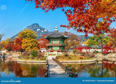 Gyeongbokgung Palace in Autumn,Seoul in South Korea Stock Image - Image ...