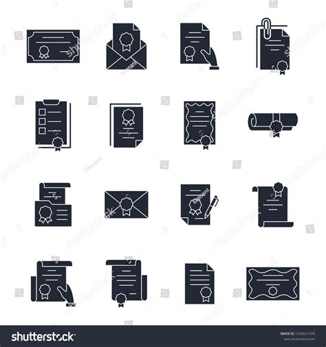 Set Legal Documents Icon Legal Documents เวกเตอร์สต็อก ปลอดค่า