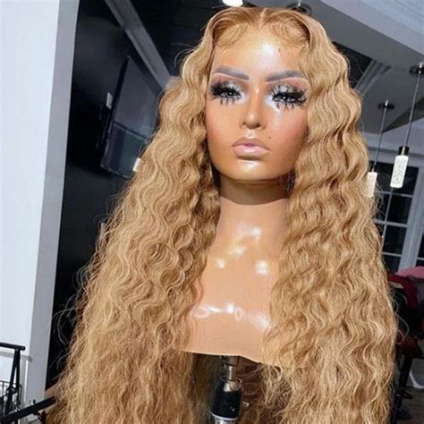 27 Honey Blonde Loose Deep Wave HD Lace Wig Human Hair Wig 180 Density Tinashe Hair