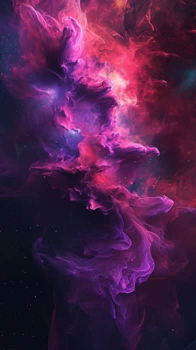 pink and blue nebula wallpaper, space art, abstract galaxy background ...