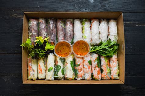 Finger Rice Paper Rolls Platter 20 Rollsplatter Gfdf Mr Ts Bakery