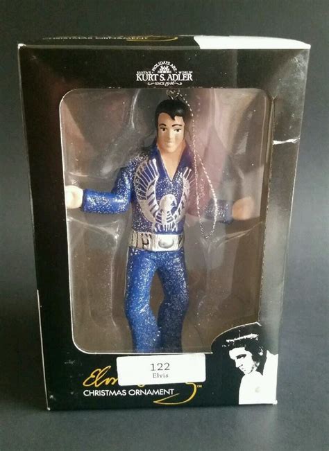 Elvis Presley In Blue Jumpsuit 2015 Christmas Ornament Kurt Adler New Nib Christmas Ornaments