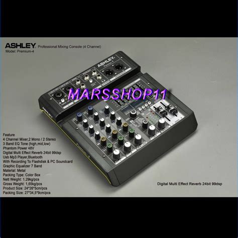 Jual MIXER AUDIO ASHLEY PREMIUM4 PREMIUM 4 4CH USB BLUETOOTH RECORDING