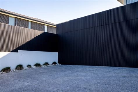 Aluminium Battens On Tilt Garage Door In South Morang VIC Omnia Cladding