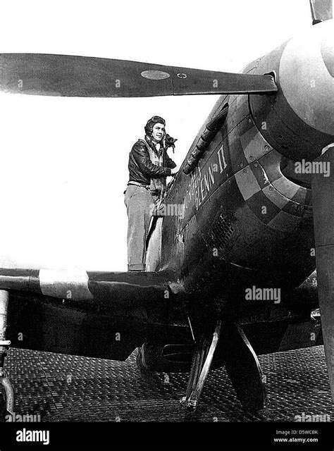 Charles "Chuck" Elwood Yeager with the North American P-51 "Mustang ...