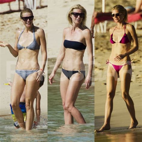 Gwyneth Paltrow Bikini Pictures In Barbados With Apple And Moses