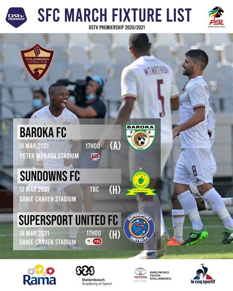 Updated March Fixture List Mamelodi Sundowns Fc Fixture Re Scheduled