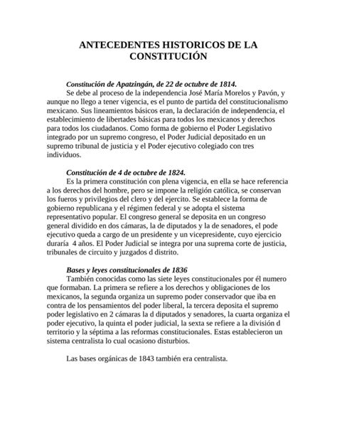 Historia Del Constitucionalismo Mexicano