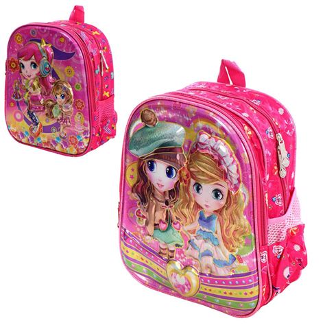 Mochila Escolar Infantil Meninas Estampa D Princesas Feira Da