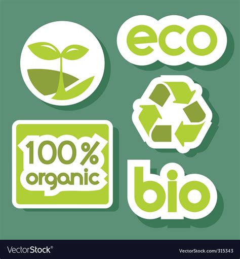 Bio Stickers Royalty Free Vector Image Vectorstock