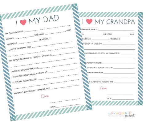 Free Fathers Day Printables For Grandpa Printable Templates