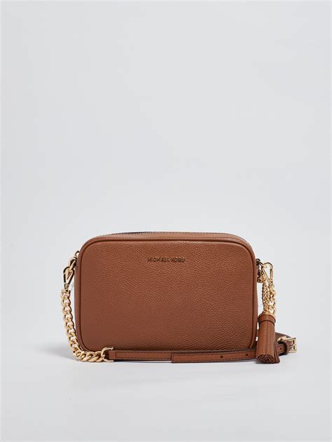 Borsa Donna Michael Kors Ginny In Pelle Martellata Cuoio Caposerio