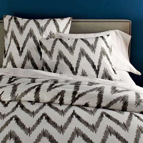 West Elm Organic Cotton Sheets Ikat Pattern Bedding - Decoist