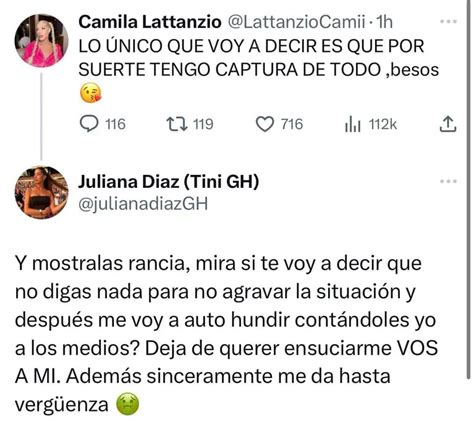 Cami Lattanzio mostró los TERRIBLES mensajes que le mandó Maxi Guidici