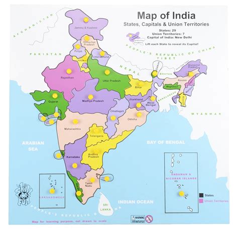 India Capitals Map