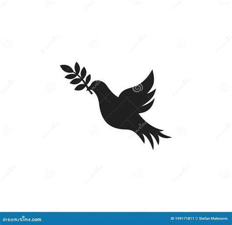 Dove With Olive Branch Stock Vector Illustration Of Nature 199171811