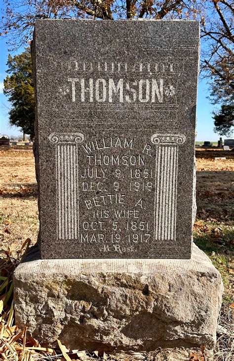 William Riley Thomson 1851 1919 Homenaje De Find A Grave