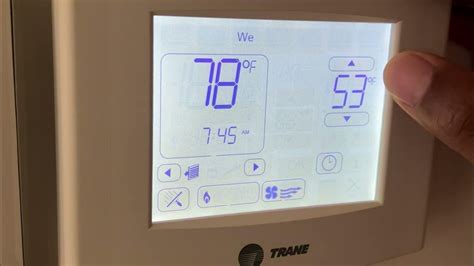 Trane Thermostat How To Use Youtube