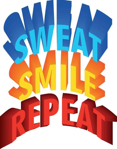 3d Quote Design About Health Sweat Smile Repeat 25712386 Vector Art