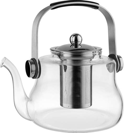 Florina Otar Glazen Theekan Met Filter Theepot Met RVS Infuser 1 2L