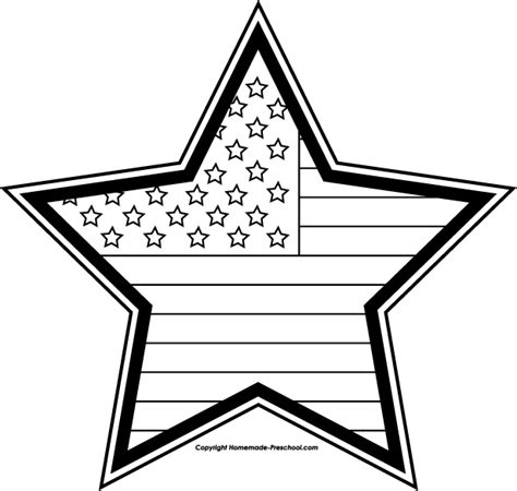 Patriotic Clipart Black And White Flag Clip Art Black And White