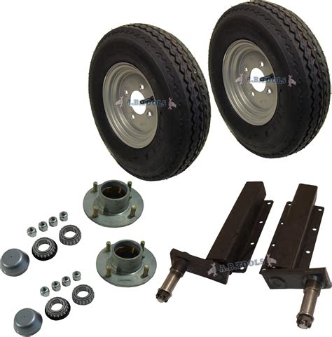 Ab Tools Kg Trailer Suspension Units Hub Bearing Pcd Stud Wheel