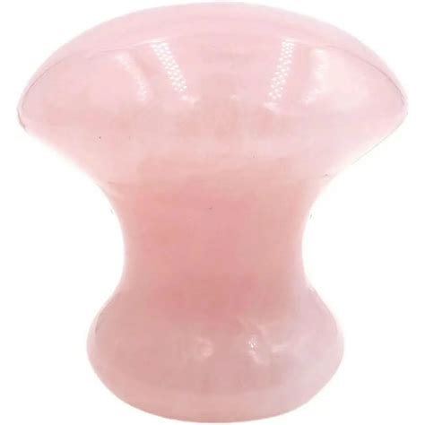 Gua Sha Facial Tools Massage Stone Mushroom Shape Pink Rosy Finch Roller Natural Rose Quartz