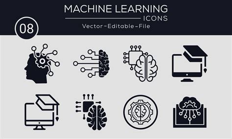 Machine Learning Concept Icons Set Contains Such Icons Algorithm Data