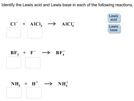 Identify the Lewis acid and Lewis base in each of the following ...