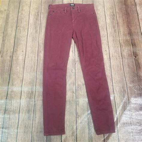 Hudson Jeans Jeans Hudson Womens Jeans Red Nico Mid Rise Ankle