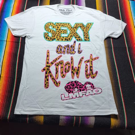 LMFAO Party Rock Clothing Sexy And I Know It T-Shirt... - Depop