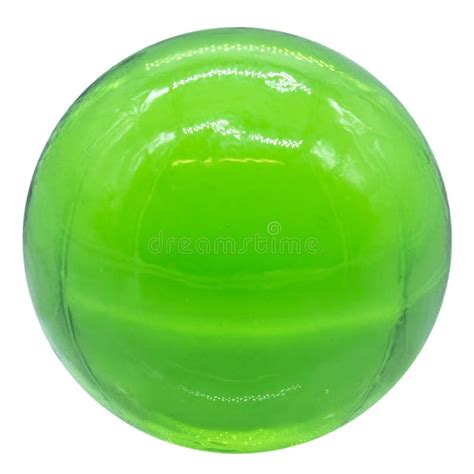 One Green Glass Or Ceramic Marble Or Ball Stock Photo Image Of Single