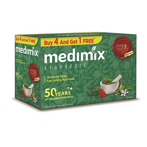 Medimix Ayurvedic Classic 18 Herbs Soap 125g Pack Of 5 Beauty And Personal Care