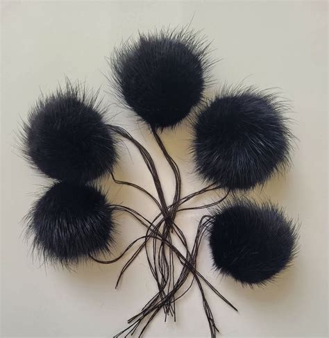 By Order Pc Mm Genuine Natural Mink Pom Poms Fur Ball Charm