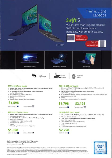 Acer Pg 3 Brochures From The Tech Show 2019 Singapore On Tech Show