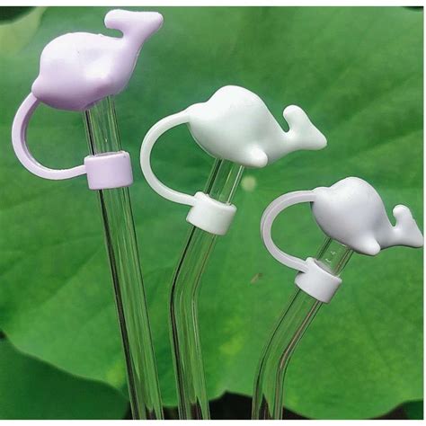 Silicone Straw Tips Toppers For Metal Stainless Reusable Straws Cute