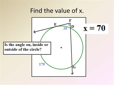 Ppt 6 5 Other Angle Relationships In Circles Powerpoint Presentation Id 654359