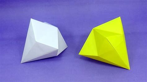 How To Make A Paper Diamond Paper Crafts Origami Diamond Easy Way