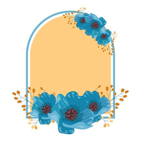 Premium Vector | Wedding name plate with colorful flowers vector