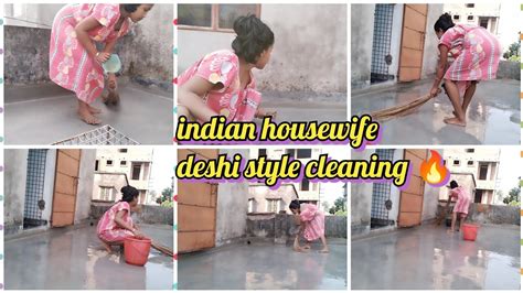 🔥indian Housewife Daily Vlog।।nighty Tuck।।deshi Style Floor Cleaning