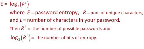 Password Entropy