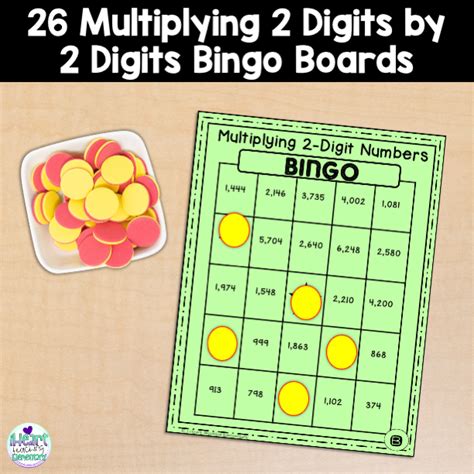 2 Digit by 2 Digit Multiplication Bingo Game