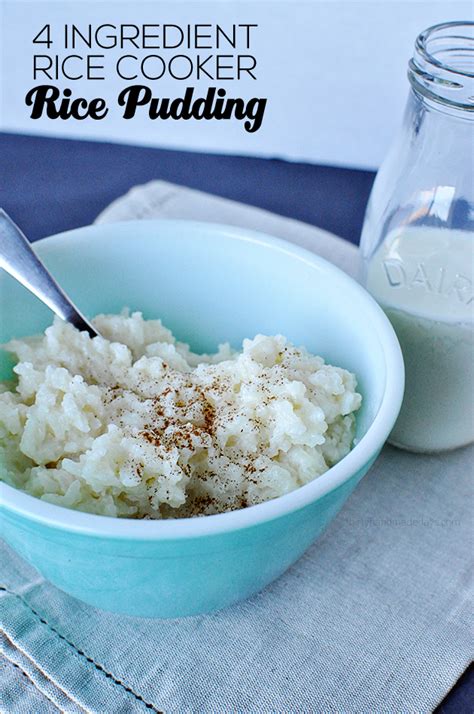 4 Ingredient Rice Cooker Rice Pudding