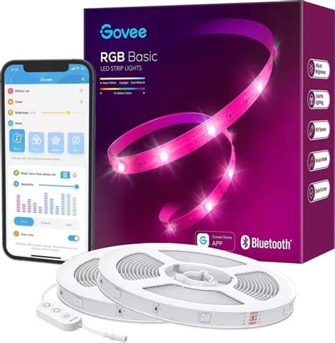 GOVEE LED CHAMBRE Ruban LED 20m Bande LED RGB Bluetooth avec Contrôle