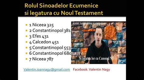 DESPRE SINOADELE ECUMENICE CANONUL NT SI LUMINA DUHULUI SFANT YouTube