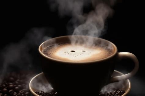 Premium Ai Image A Cup Of Coffee With Steam From The Steam